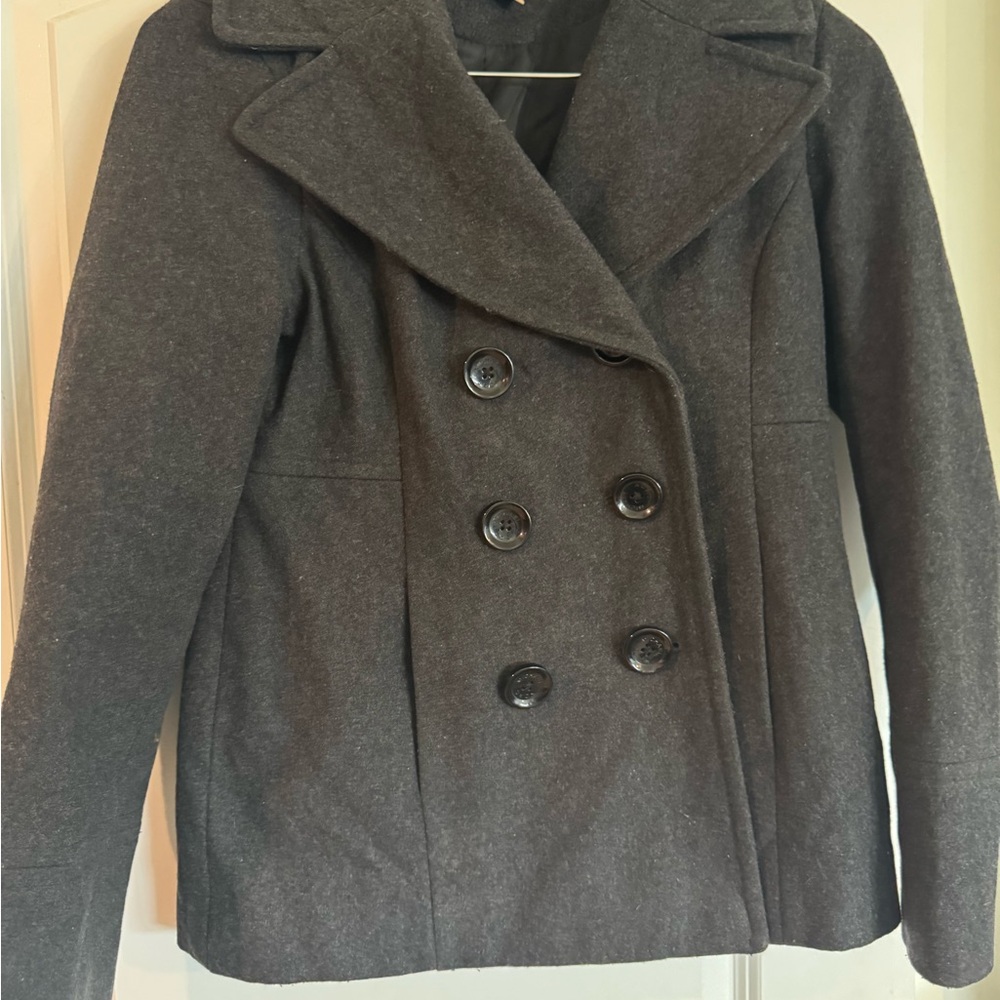 Women's Double-Breasted Gray Coat